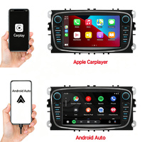 Radio Mobil Android 7 inci untuk Ford Focus, Pemasangan di Dasbor, Layar Sentuh Kapasitif IPS 1024x600, Android Auto, Layar Terpisah, Stereo MP3
