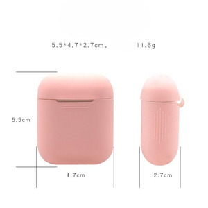 Funda de silicona de dibujos animados de color puro ultrafina para Airpods - Product Image 5