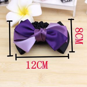 Pinza para el pelo con lazo estilo coreano de 12 cm, de tela, para uso diario, mezcla de colores aleatorios - Product Image 5