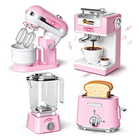Jouets électroménagers : Jouet mixeur électrique en plastique simulé, ensemble de jouets de cuisine pour enfants et filles avec son et lumière
