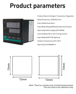 CH702/902 100-240V ตัวควบคุมอุณหภูมิแบบดิจิตอล PID พร้อมเทอร์โมคัปเปิลชนิด K รีเลย์โซลิดสเตท เอาต์พุตคู่ สำหรับอุตสาหกรรม - Product Image 6