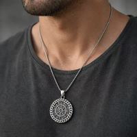 Pendentif Médaille Vintage en Acier Inoxydable pour Hommes, Collier Ancre Rétro, Style Orthodoxe, Bijou Tendance Mode Océanique DMP 176