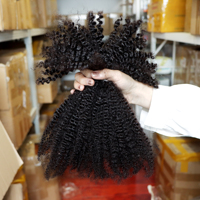 Cheveux humains à tresser 4C 8-30 pouces, cheveux afro crépus en vrac, cheveux humains brésiliens pour extensions micro-torsades
