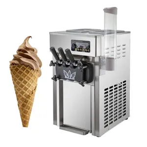 Table Top 3 sapori Mini Soft Ice Cream Macchina Prezzo/Piccolo Ice Cream Maker per Commerical