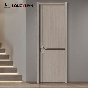 Китай WPC дверь водонепроницаемый звукоизоляционный больничный спальня комнатный ПВХ деревянный пластиковый композитный интерьер с дверной рамой завод - Product Image 1