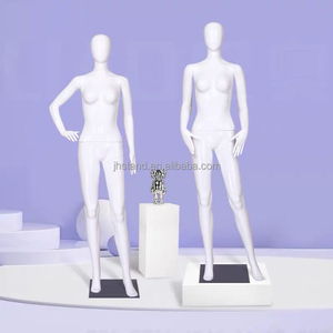 Maniquí de Mujer para Exhibición en Tiendas, Maniquí de Plástico de Cuerpo Completo, Maniquí Femenino Sexy de Pie, Blanco Brillante - Product Image 3