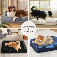 Lujo Rectangular respetuoso con el medio ambiente todas las estaciones ortopédico lavable ayuda para dormir suave antideslizante hogar gato perro mascota sofá cama