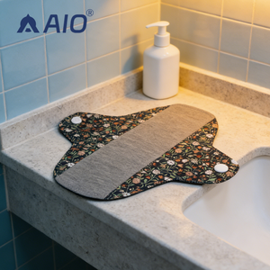 Serviettes hygiéniques réutilisables en coton de graphène 18*18cm, propriétés antibactériennes, <span class=keywords><strong>protection</strong></span> contre l'<span class=keywords><strong>incontinence</strong></span>, design à ailettes, <span class=keywords><strong>protection</strong></span> contre les fuites - Product Image 1