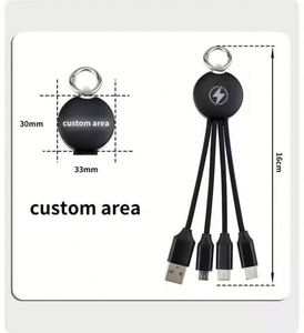 Cable LED con Logotipo Personalizado, 3 en 1, Corto |   Artículo Promocional Innovador para Eventos Empresariales |   Solución de Marca Única - Product Image 5