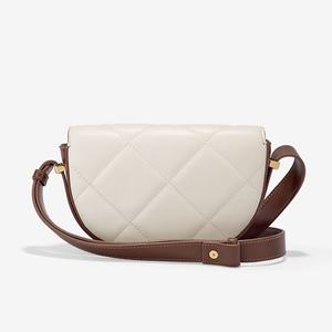 Sac à bandoulière 2025 nouveau modèle pour femme, petit sac à bandoulière en cuir, demi-cercle, large bandoulière, sac à bandoulière en cuir de vache - Product Image 6