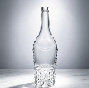 Bouteille en verre gravée en forme d'étoile de 750 millilitres, bouteille incurvée en relief, adaptée au whisky, à la vodka, au <span class=keywords><strong>gin</strong></span> - Product Image 5