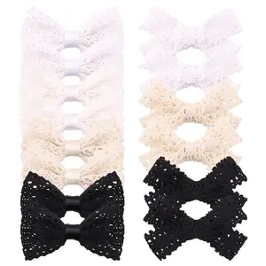 Sweet Lace Bowknot Hair Clips for Girls Newborn Boutique Bows Hairpins Barrettes Headwear Baby Hair Accessories Gift