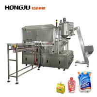 Machine de remplissage et de capsulage pour machine de remplissage de liquide de poche de bec verseur