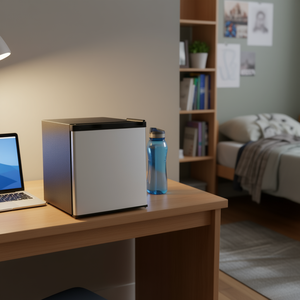 Réfrigérateur compact 1,6 pi³ en acier inoxydable, porte simple, température réglable, refroidissement thermoélectrique, économe en énergie, faible niveau sonore - Product Image 2