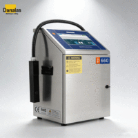 Impresora de Inyección de Tinta D660, Código QR, Fecha, Número de Serie, Tinta de Secado Rápido, Alta Adhesión, Plástico, Metal, Un Solo Color, Rápida