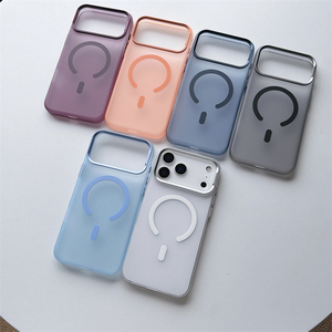 เคสโทรศัพท์แม่เหล็กแบบสัมผัสผิวเรียบ สำหรับ 18 Pro Max เคสแม่เหล็กแบบโปร่งแสงด้าน สำหรับ iPhone 17 Pro Max ขอบโลหะ - Product Image 1