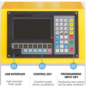 เครื่องตัดพลาสม่า CNC แบบพกพาขนาด 4x8 |   มอเตอร์สเต็ปเปอร์สำหรับเครื่องตัดเปลวไฟ+พลาสม่าที่มีความแม่นยำสูง |   อุปกรณ์ตัดโลหะด้วยแก๊ส - Product Image 5