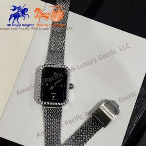 Montre pour femmes avec logo personnalisé sur le cadran, mouvement japonais avec date, bracelet en cuir de 32 mm, quartz - Product Image 6