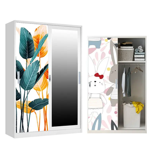 LONGXI Armario Metálico Moderno <span class=keywords><strong>de</strong></span> 2 Puertas, Armario <span class=keywords><strong>de</strong></span> Almacenamiento <span class=keywords><strong>de</strong></span> Metal, Armario <span class=keywords><strong>de</strong></span> Acero para Ropa, Armario Metálico - Product Image 1