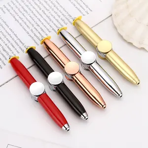 Multi-Color Verlichte Balpen Creatieve Pen Fidget Draaiende Mod Led Metal Fidget Spinner Hoge Kwaliteit Geschenken Roterende Pen