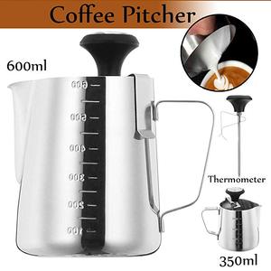 OEM <span class=keywords><strong>caffè</strong></span> Espresso caraffa latte e <span class=keywords><strong>caffè</strong></span> alligatore per la schiuma di latte per il Barista brocca per tazze artistiche per schiumare il termometro brocca - Product Image 4