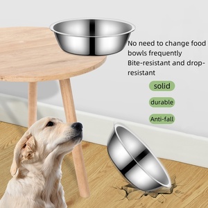 Tigelas de Aço Inoxidável para Cães, Ecológicas, com Borda Lisa e Base Estável, Tigela para Comida e Água para Cães Pequenos, Médios e Grandes - Product Image 4