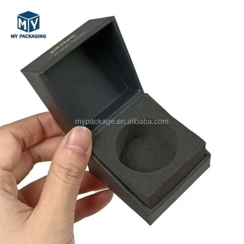 Tarro redondo de cristal concentrado, caja de papel con tapa de anillo, contenedor de embalaje magnético con inserto de papel EVA, directo de fábrica, 1g
