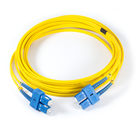 Cordon de brassage fibre optique monomode 9/125 duplex SC/UPC-SC/UPC extérieur de haute qualité pour réseau télécom GPRS, certifié RoHS