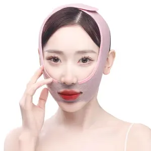 二重あごを改善し、たるみマスクを遅延させるための法定パターン人形パターン包帯を備えた顔痩身アーティファクト