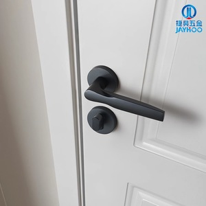 Jiehao Brass Door Handle Lever Lock Keyless Solid Wood Interior Bedroom Home Door Hardware FT01-12 - Product Image 4