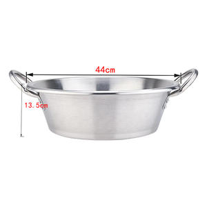 Cazo Grande de Acero Inoxidable de 16 Pulgadas con Fondo de Inducción, Capacidad de 4L, Ligero, Sin Recubrimiento, para Cocinar al Aire Libre y en Campamentos - Product Image 3