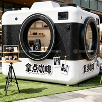 Kiosque mobile de style caméra artistique pour la vente au détail, la restauration rapide et les services aux petites entreprises