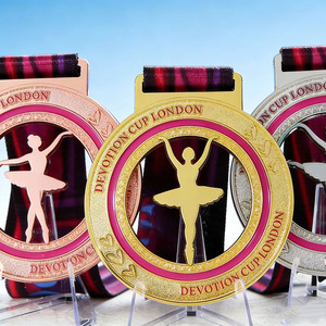 Médailles <span class=keywords><strong>de</strong></span> gymnastique, <span class=keywords><strong>de</strong></span> ballet et <span class=keywords><strong>de</strong></span> danse avec logo <span class=keywords><strong>en</strong></span> forme <span class=keywords><strong>de</strong></span> cœur creux, médailles sportives personnalisées, médaille <span class=keywords><strong>en</strong></span> argent, <span class=keywords><strong>or</strong></span>, cuivre, médaillon personnalisé - Product Image 2