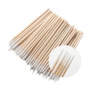 Brosse à coton ultra-petite en bois, mini-brosse jetable en kapok, coton biologique, outil de maquillage pour extensions de cils - Product Image 3