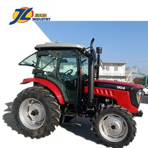 Çin wd40 90HP 95HP çiftlik eşit tekerlek traktör A/C kabin 4 in 1 ön uç yükleyici traktör JIULIN sanayi tarafından satılık
