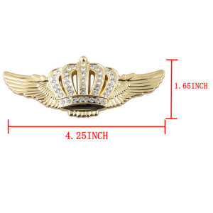 Autocollant de voiture personnalisé avec emblème aile d'ange et couronne pour Toyota, Kia, camion, <span class=keywords><strong>moto</strong></span> – Vente en gros d'accessoires automobiles JDM - Product Image 4