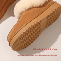 Bottes en peau de mouton classiques personnalisées OEM ODM, bottes d'hiver légères à semelle épaisse, personnalisation du logo possible