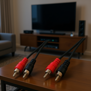 Stereo <b>Cable</b> 2x Rca Male To 2x Rca Male 5 Meters Audio <b>Video</b> Connection - Product Image 3