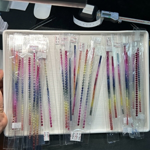 HQ hình bầu dục trái tim Lê Công Chúa cắt đá quý rực rỡ cắt phòng thí nghiệm Sapphire cầu vồng Vòng đeo tay, Vòng Cổ trang sức - Product Image 4