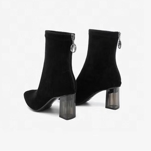 Stivaletti da donna in pelle <span class=keywords><strong>con</strong></span> tacco alto stivaletti da donna stile moda stivaletti <span class=keywords><strong>con</strong></span> <span class=keywords><strong>cerniera</strong></span> in pelle scamosciata <span class=keywords><strong>con</strong></span> punta a punta - Product Image 3