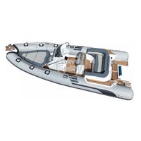 Bateau semi-rigide gonflable électrique en fibre de verre Sport Rib580 20 pieds Zodiac Hypalon/PVC