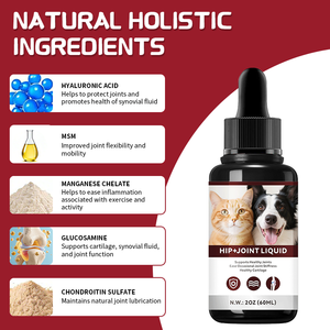 Cairan untuk anjing kucing Hip kesehatan sendi OEM ODM alami Glucosamine kunyit mangan MSM perawatan kesehatan hewan peliharaan tetesan - Product Image 3