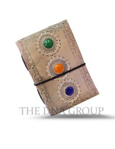 Venta al por mayor diario de cuero cuaderno único 3 piedra con cierre de correa 9x5 2021-diario - Product Image 3