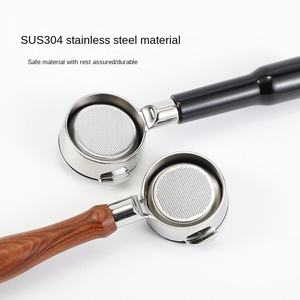 Logotipo personalizado Barista Herramientas de café Filtro Mango de madera Portafiltro de café sin fondo - Product Image 4