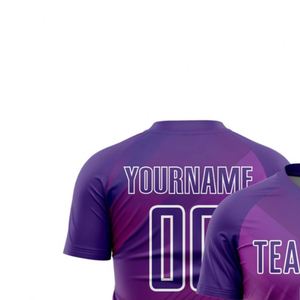 Camiseta de Fútbol de Manga Corta con Degradado Morado, Ligera, Transpirable, de Secado Rápido, para Entrenamiento y Partidos - Product Image 6