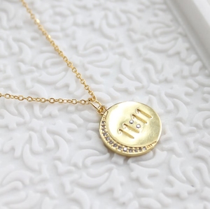 Popolare 316L in acciaio inox 11:11 <span class=keywords><strong>angelo</strong></span> numero collana pendente 1111 angeli i propri cari spiritualità Yoga spirituale amore - Product Image 2