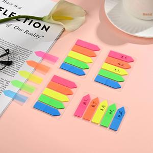 Custom Paper Square Silk <b>Screen</b> Printed Transparent Sticky Notes Highlighter Index Tabs Reusable Color Memo Flags for Students - Product Image 4