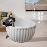 Bassin de pédicure professionnel pour salon de beauté, lavabo rond, SPA, bol de pédicure, spa pour les pieds avec plomberie, bassin de pédicure portable