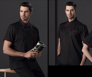 Abrigo de chef de algodón de manga corta y larga de diseño clásico de alta calidad de diseñador moderno con uniforme de cocina de restaurante con cremallera - Product Image 4