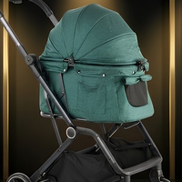 Poussette de luxe pour animaux de compagnie pour chiens de taille moyenne Panier pour chien pliable détachable pour voyage et transport Transporteurs pour animaux de compagnie de qualité supérieure et produit de voyage